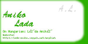 aniko lada business card